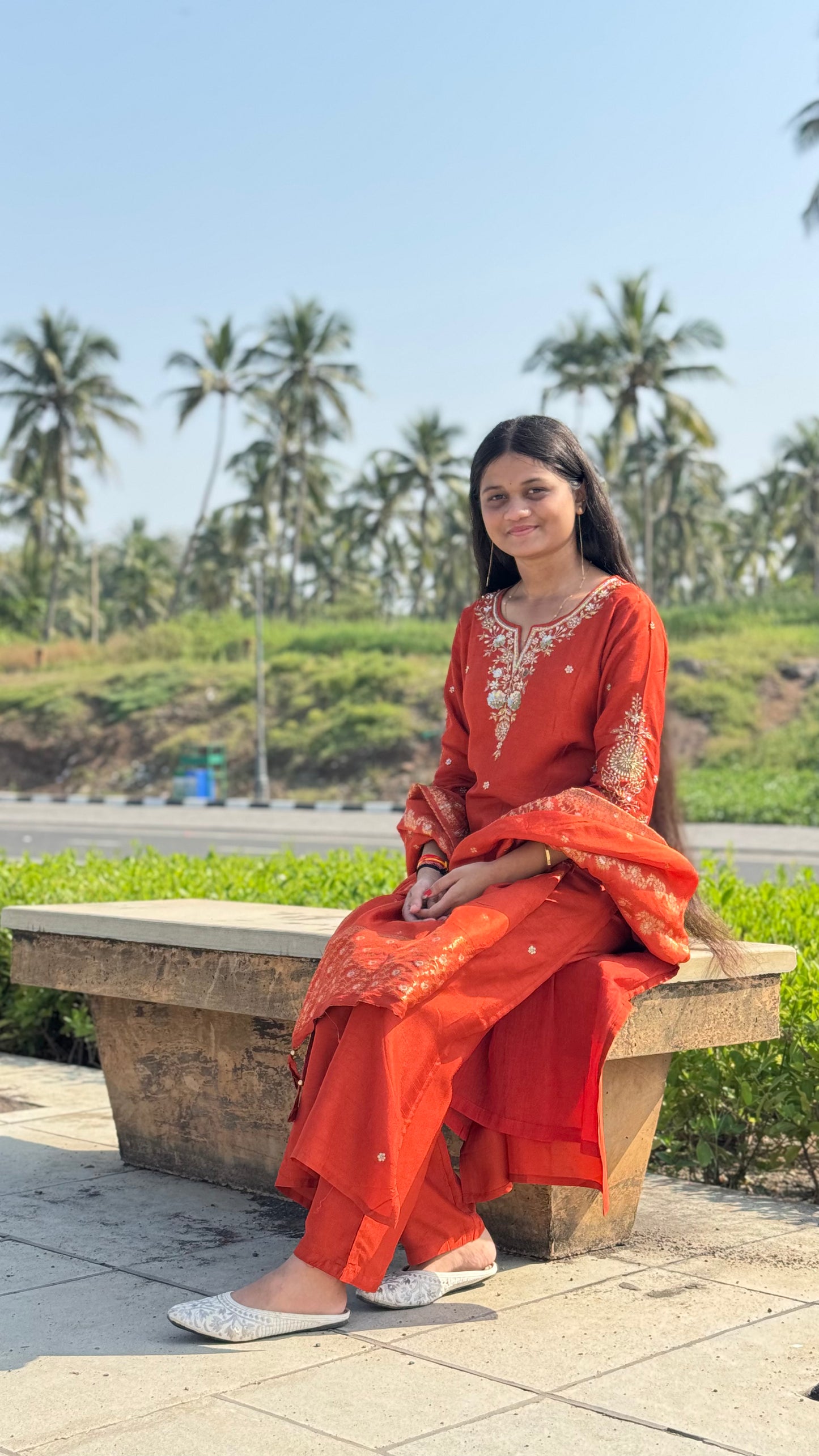 Latest Party Wear Dola Silk Suit With Jari Work & Pure Banarasi Duptta.