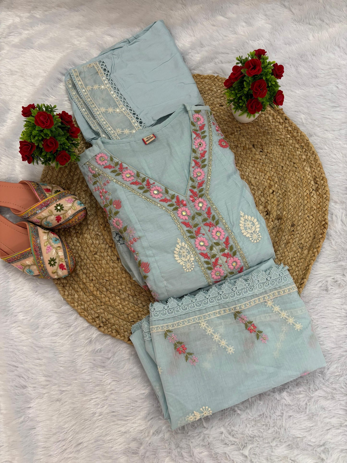 Pure Heavy Embroidery Anarkali Suit