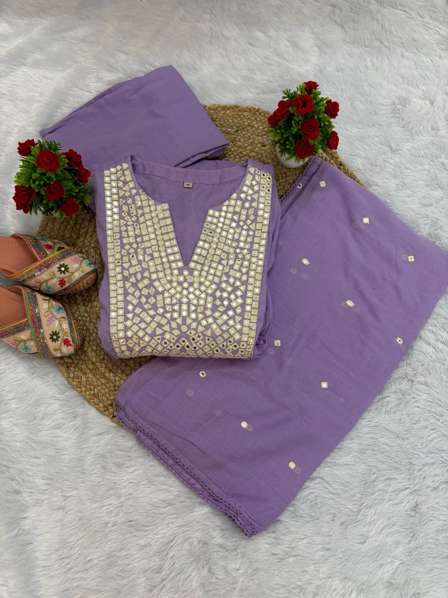 Pure Mul Cotton Anarkali Premium Suit