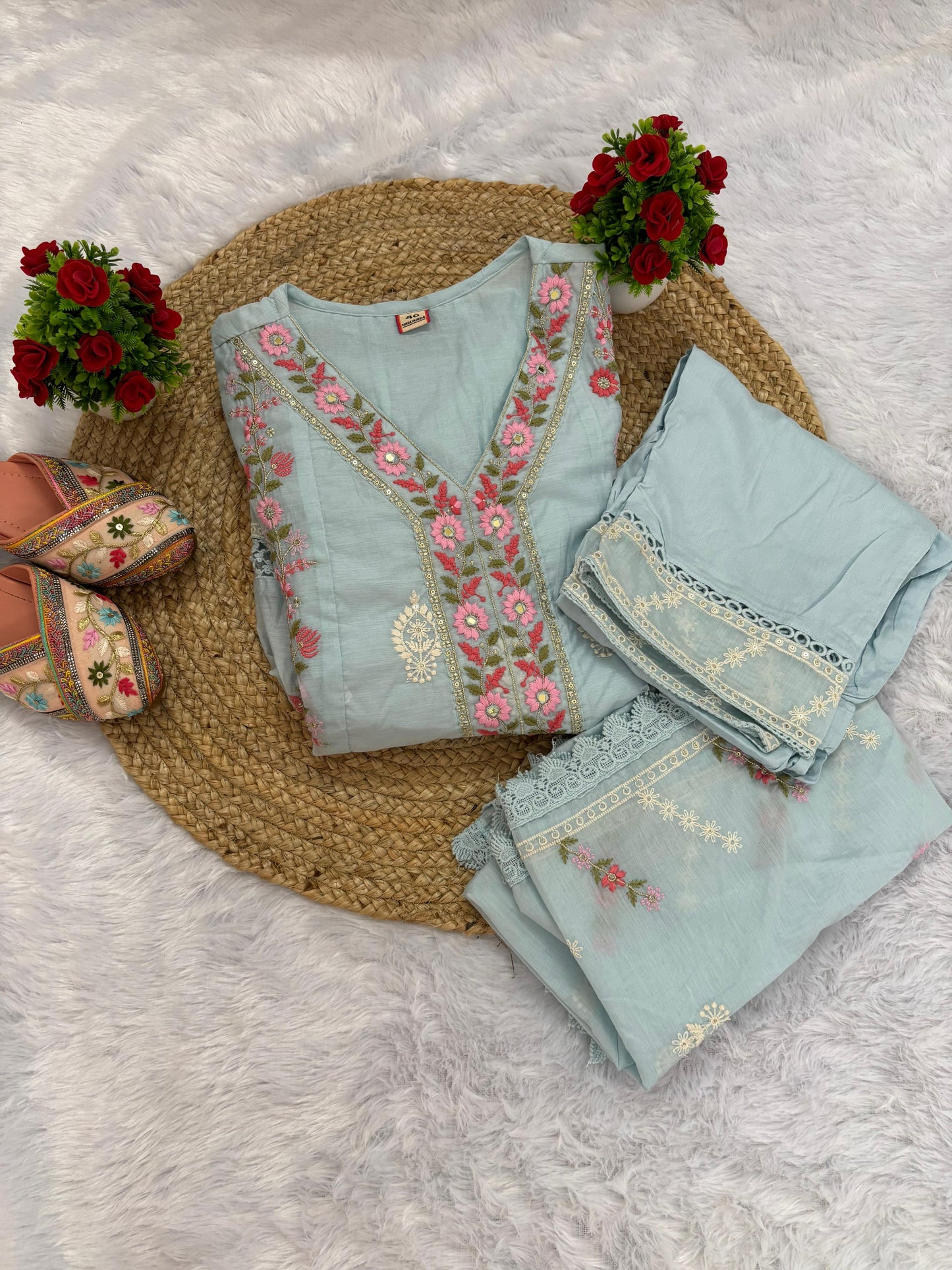 Pure Heavy Embroidery Anarkali Suit