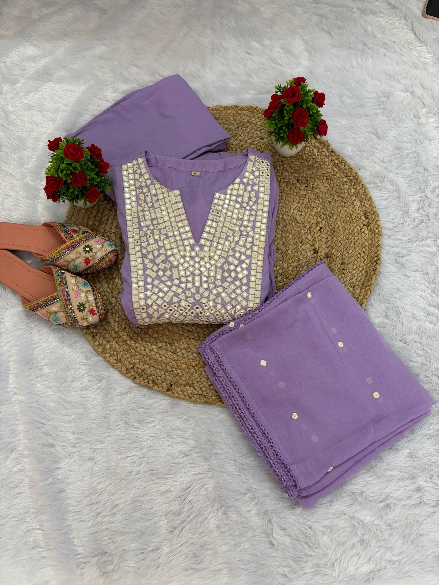 Pure Mul Cotton Anarkali Premium Suit