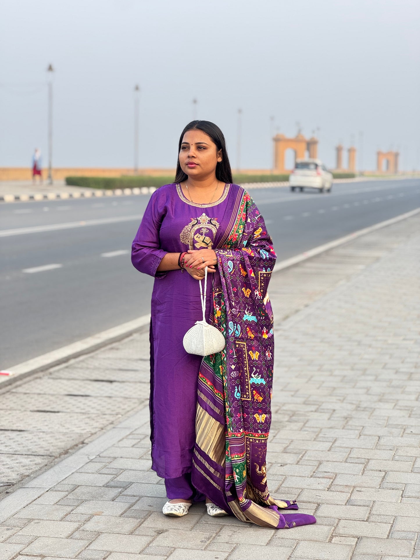 Premium Hand Work with Pure Gajji Dupatta.