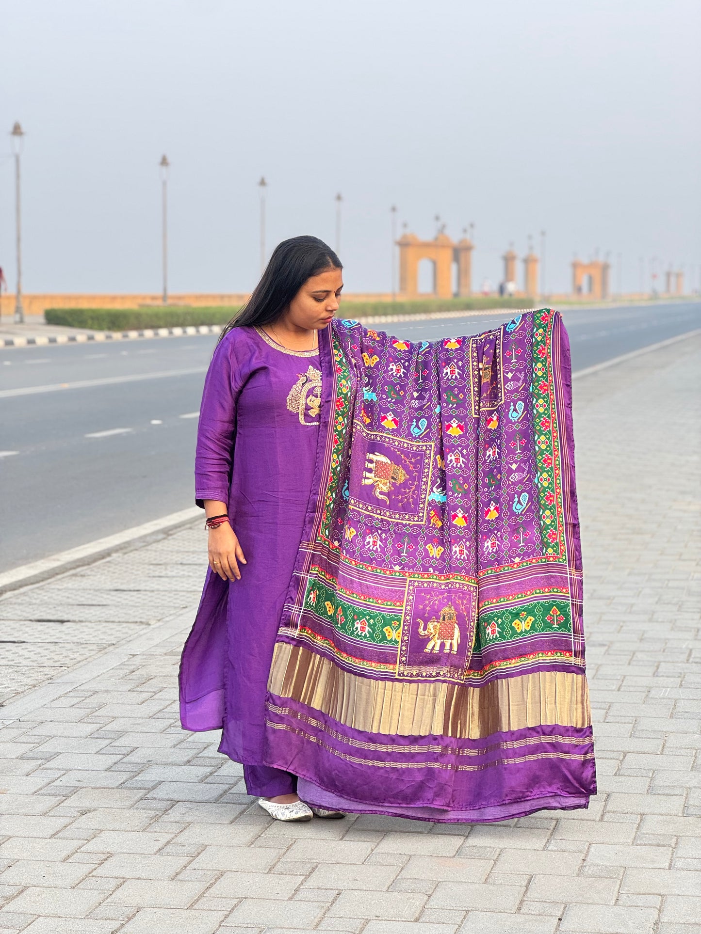 Premium Hand Work with Pure Gajji Dupatta.