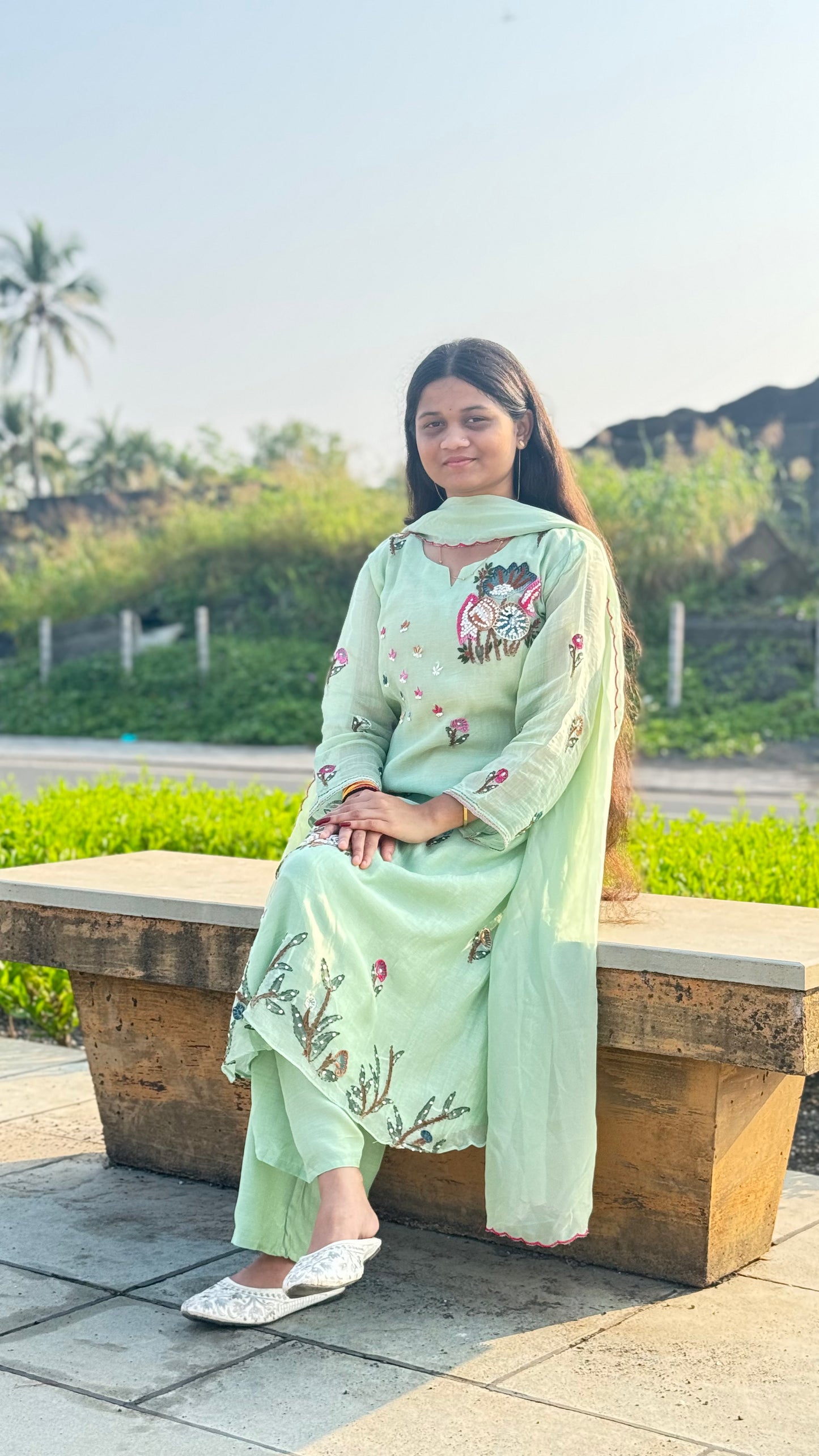 Latest Hand Work Premium Mulchanderi  Unique Designer Anarkali Party Wear Suit.