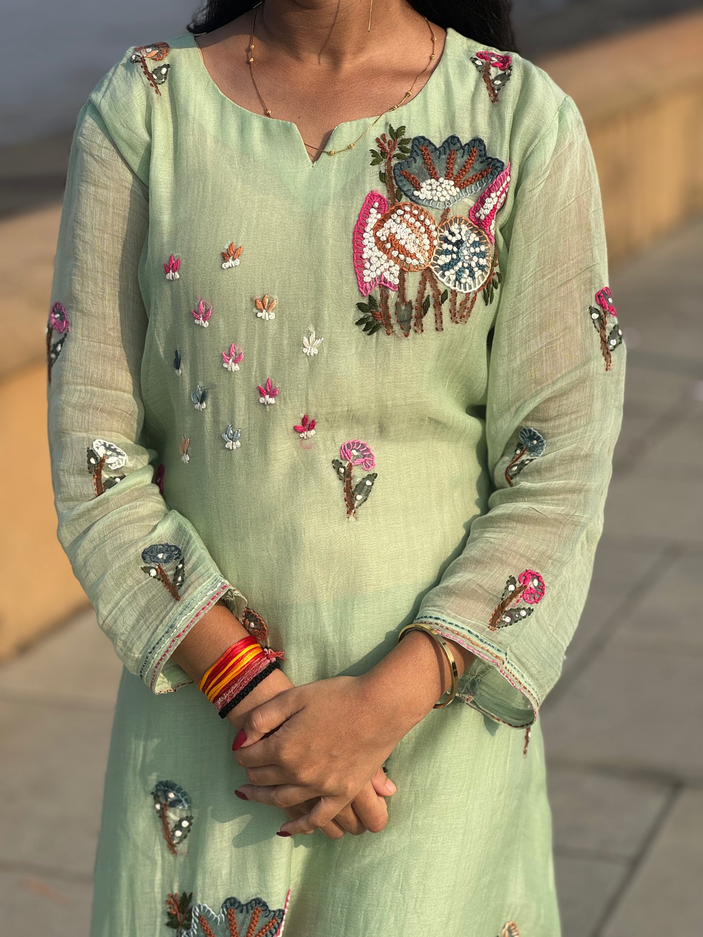 Latest Hand Work Premium Mulchanderi  Unique Designer Anarkali Party Wear Suit.