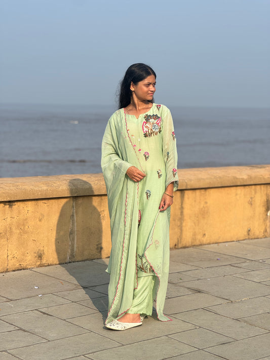 Latest Hand Work Premium Mulchanderi  Unique Designer Anarkali Party Wear Suit.