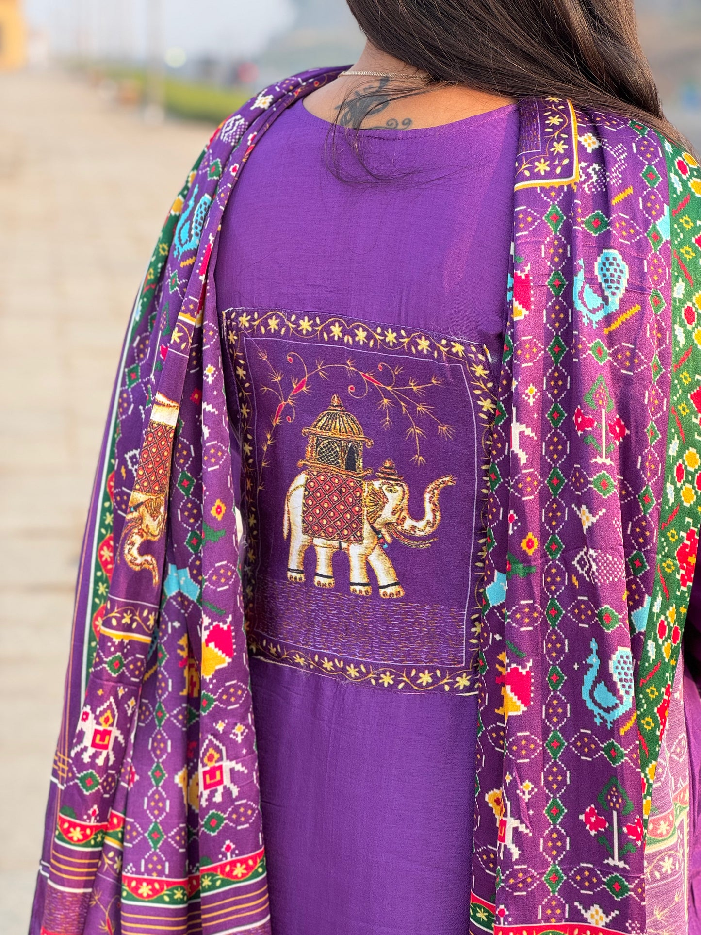 Premium Hand Work with Pure Gajji Dupatta.