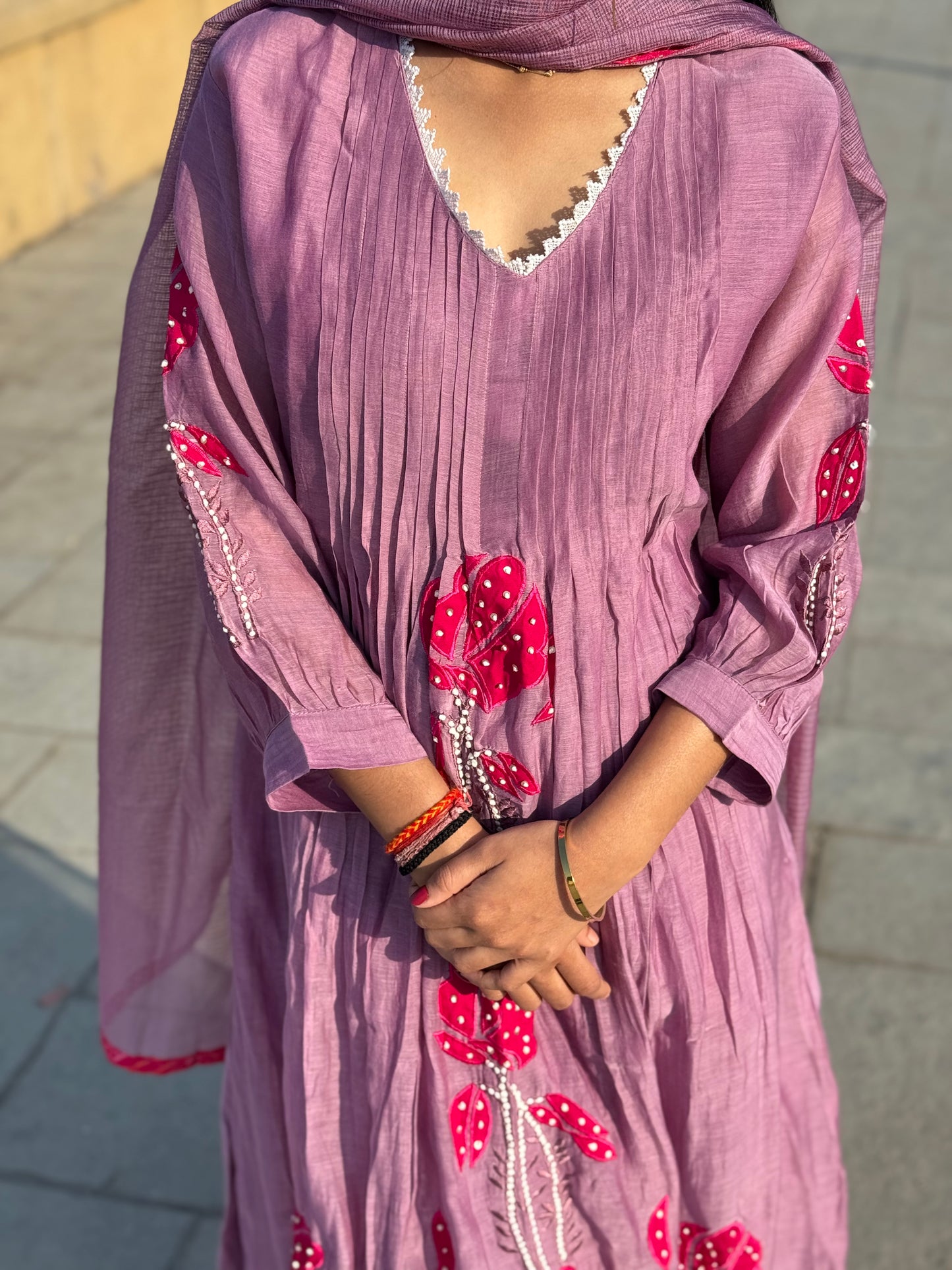 Latest HandWork With Applic Work  Premium  Mulchanderi Anarkali Party Wear Suit.