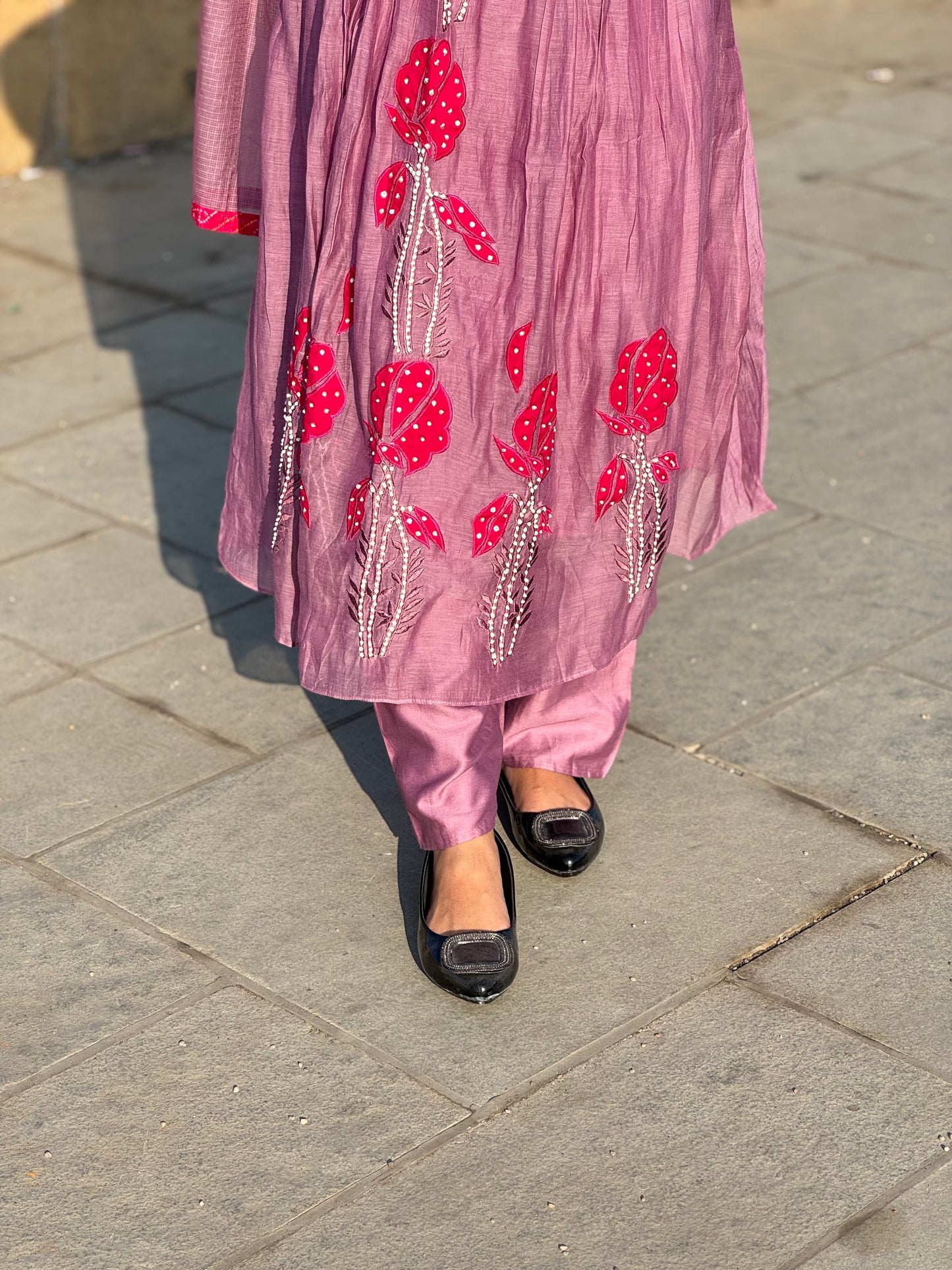 Latest HandWork With Applic Work  Premium  Mulchanderi Anarkali Party Wear Suit.