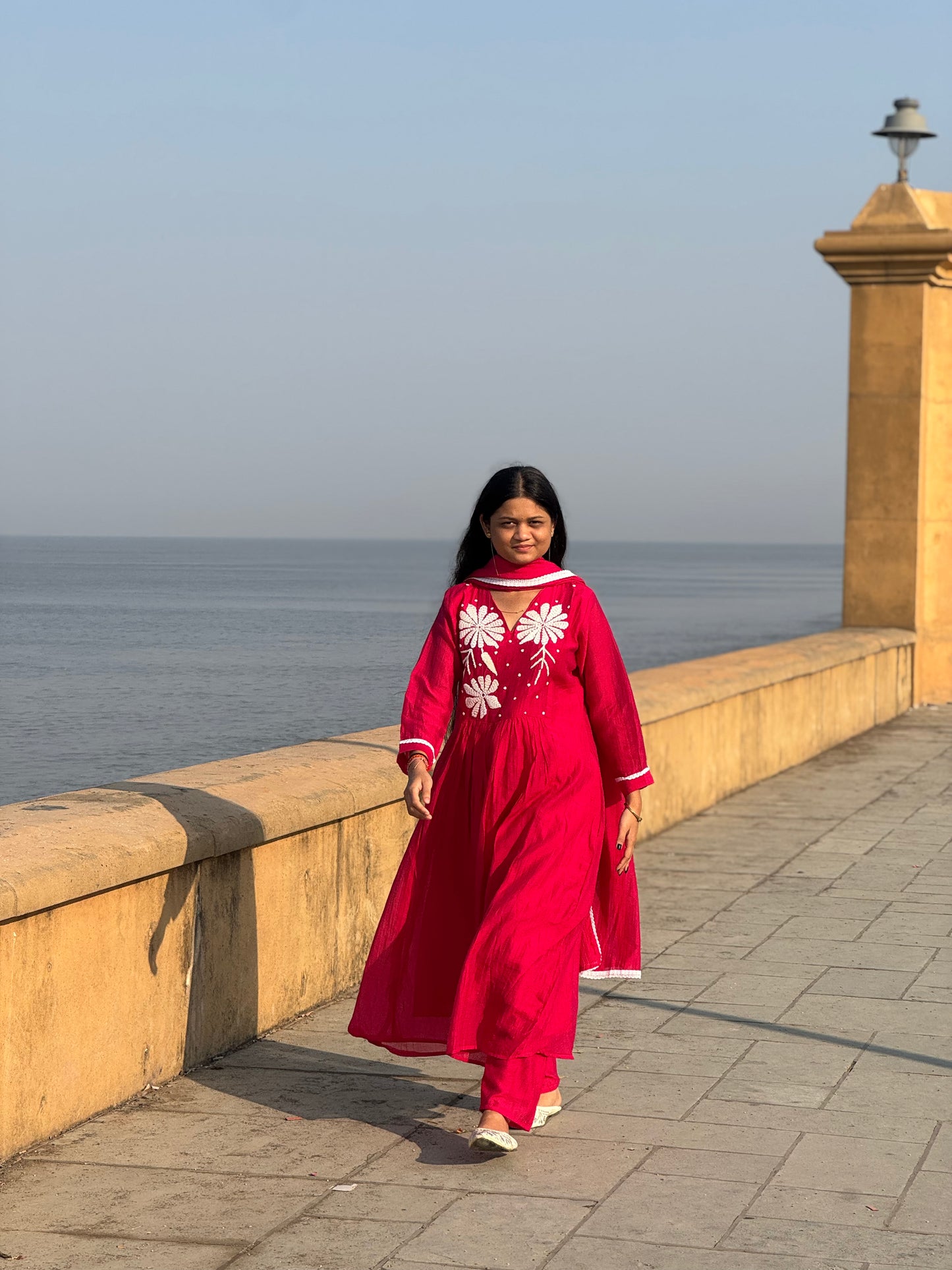 Latest Hand Work Premium Mulchanderi Anarkali Party Wear Suit with Borderline Dupptaa.