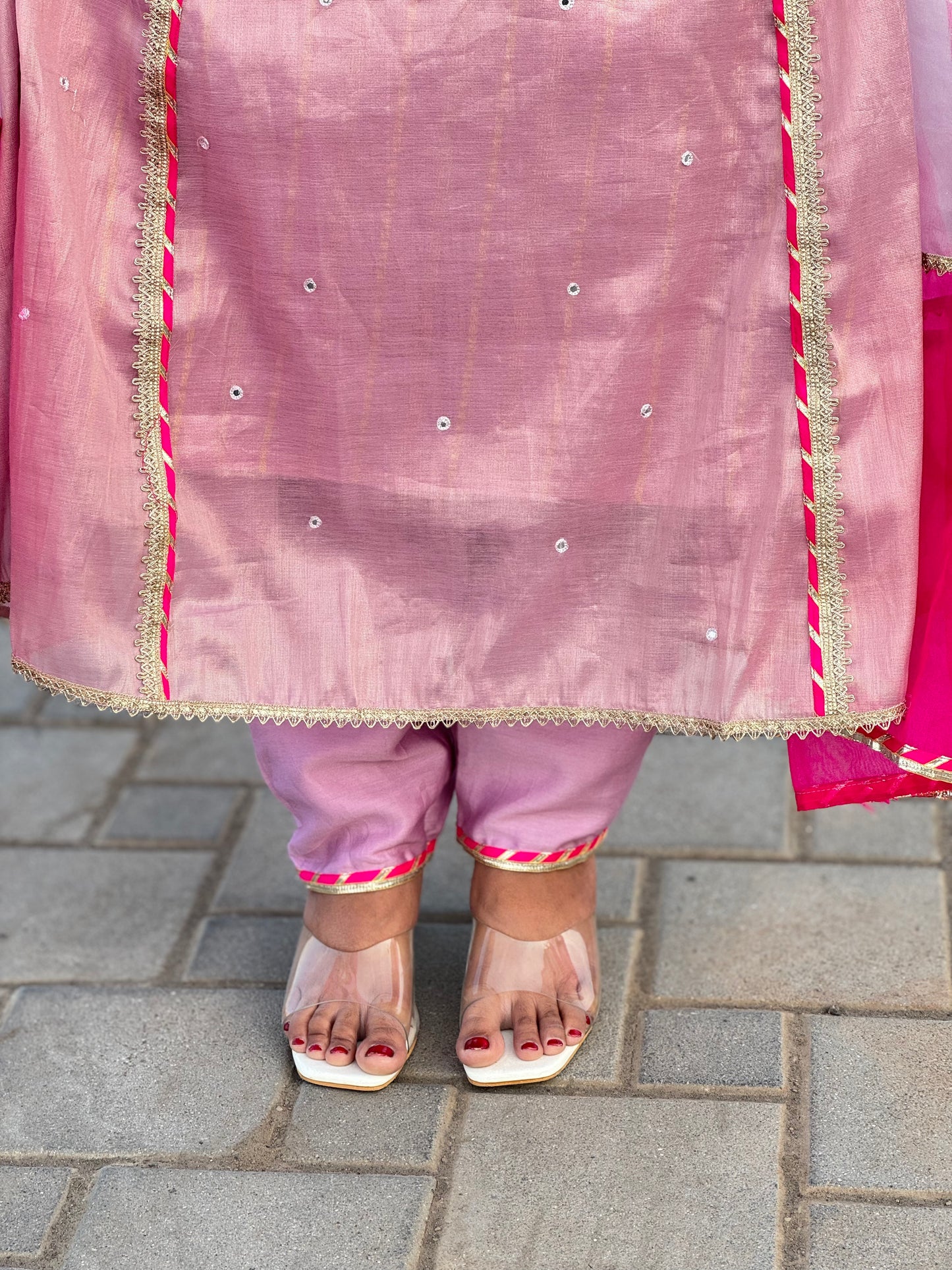 Latest Party Wear Silk Suit With Elephant Work & Pure Two Shade  Duptta.