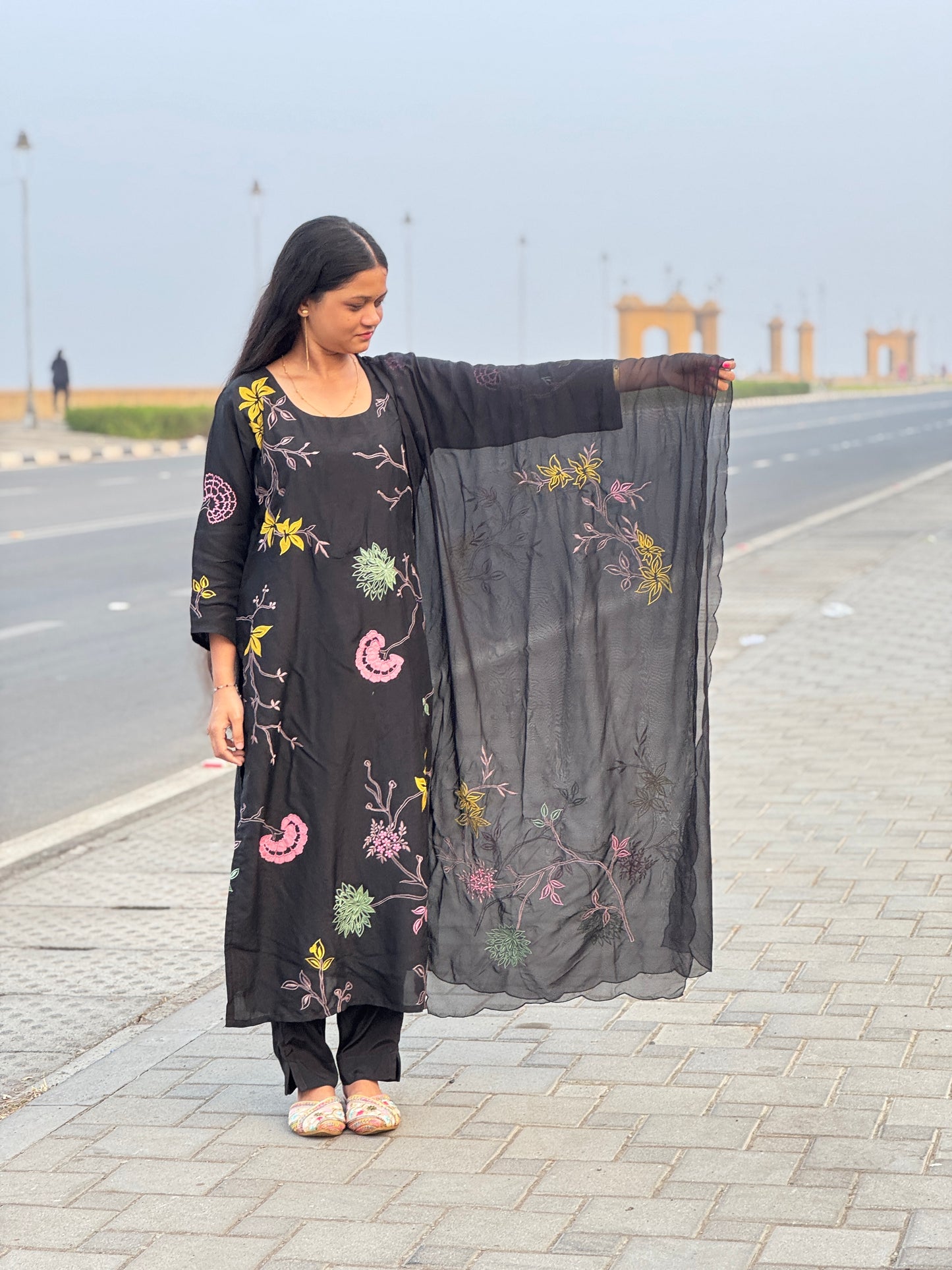 Premium Muslin Embroidery Semi Partywear  Suit.