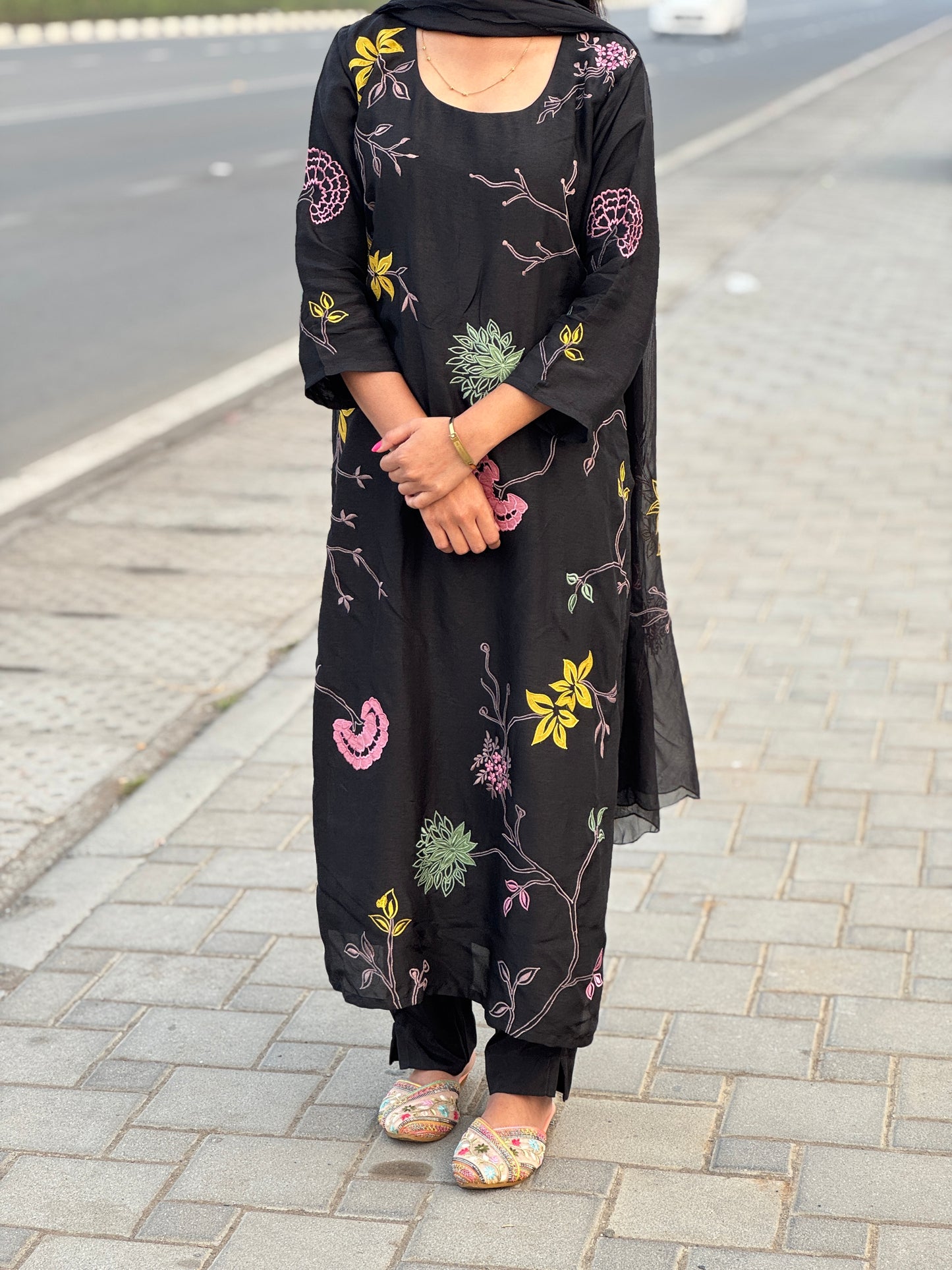 Premium Muslin Embroidery Semi Partywear  Suit.