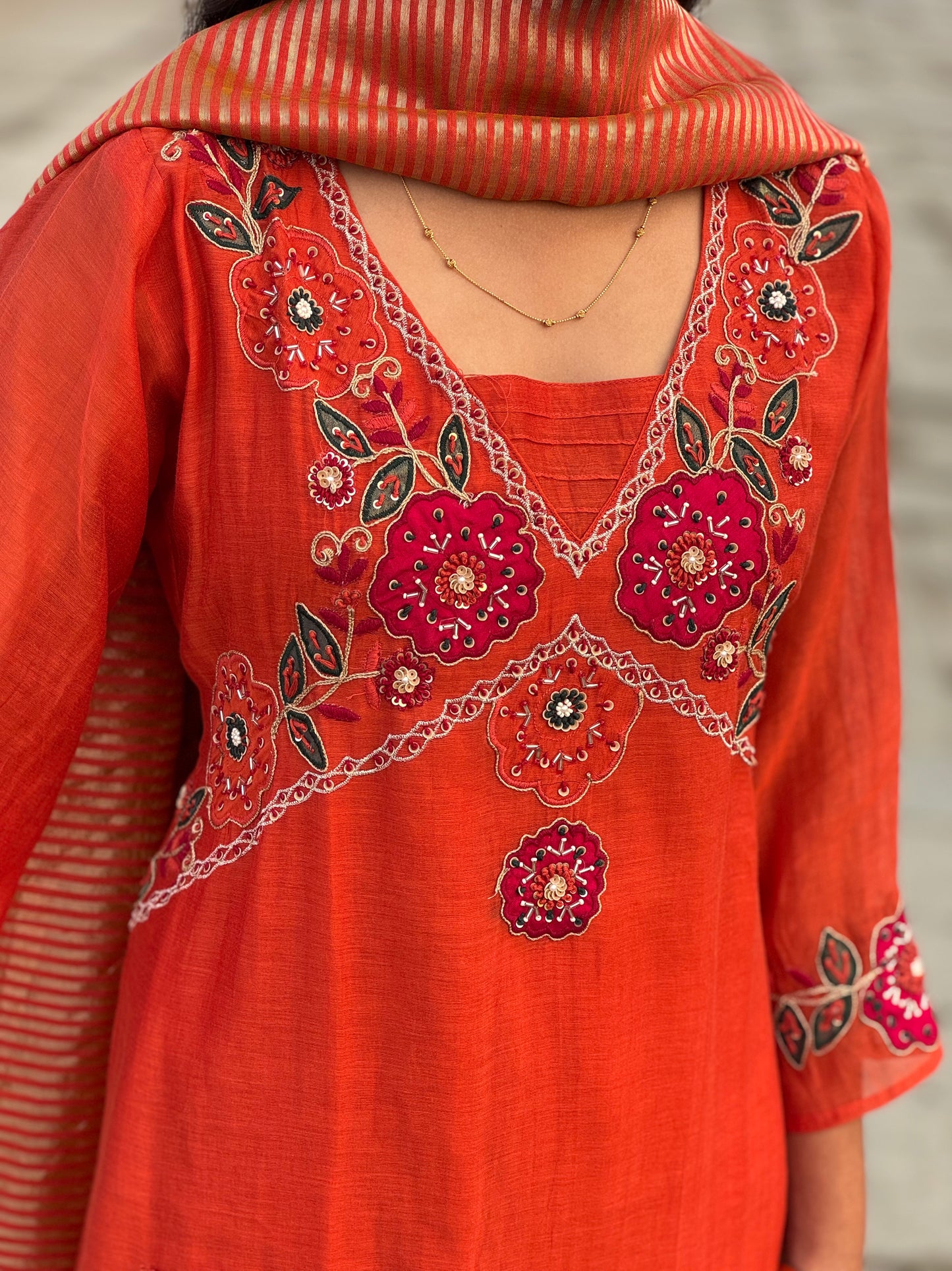 Latest Applic Work Designer Premium Mulchanderi Anarkali Party Wear Suit.