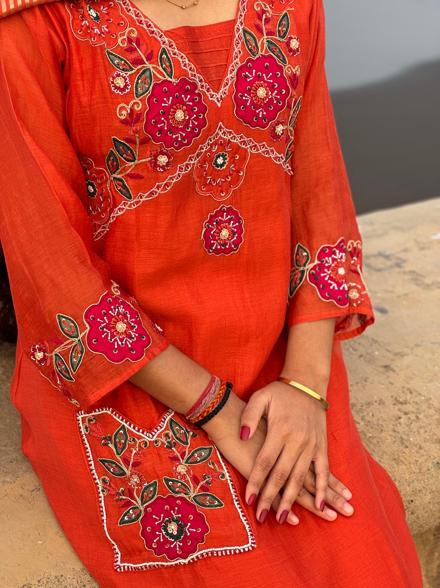 Latest Applic Work Designer Premium Mulchanderi Anarkali Party Wear Suit.