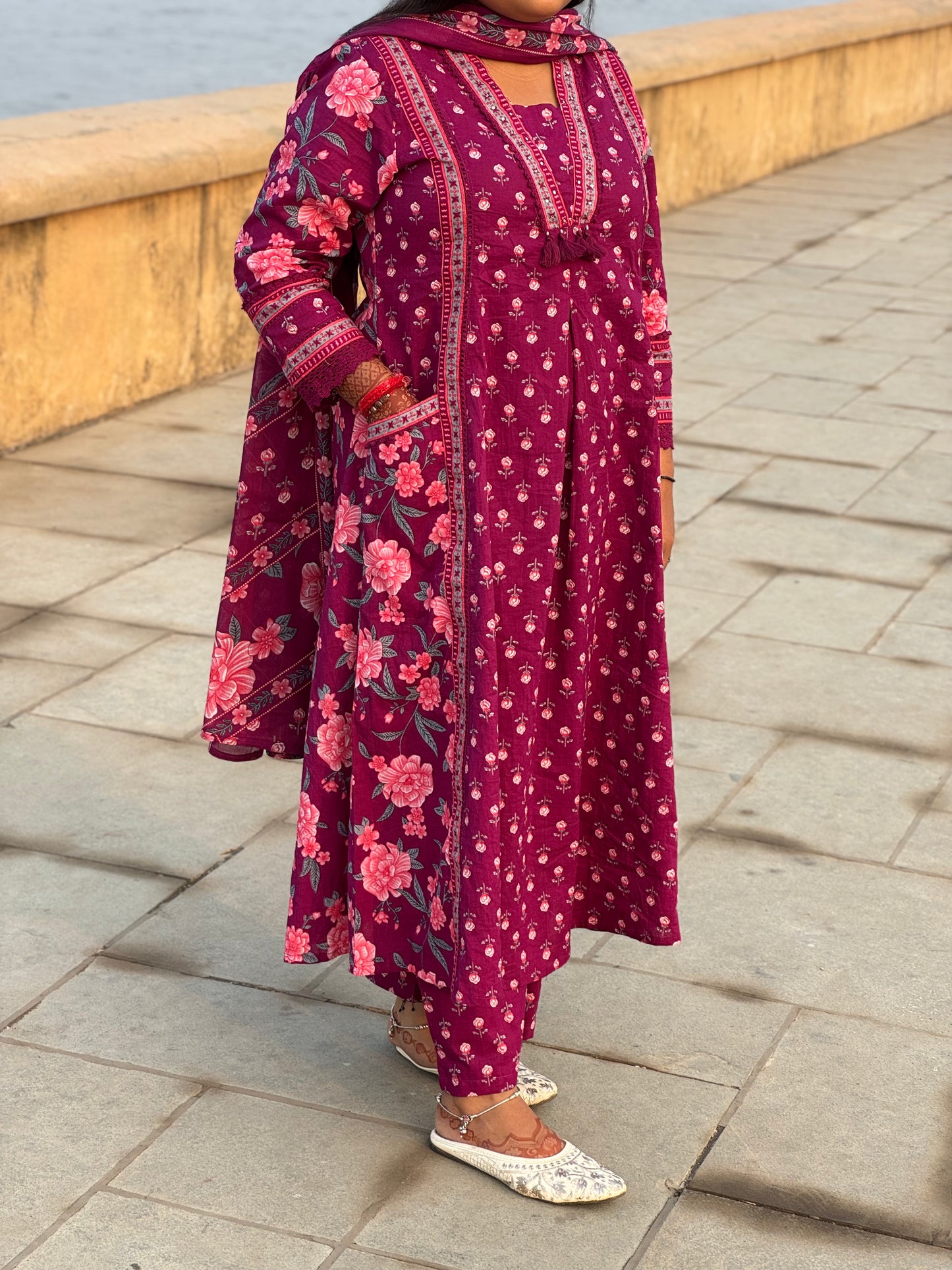 Pure Heavy Embroidery Anarkali Suit