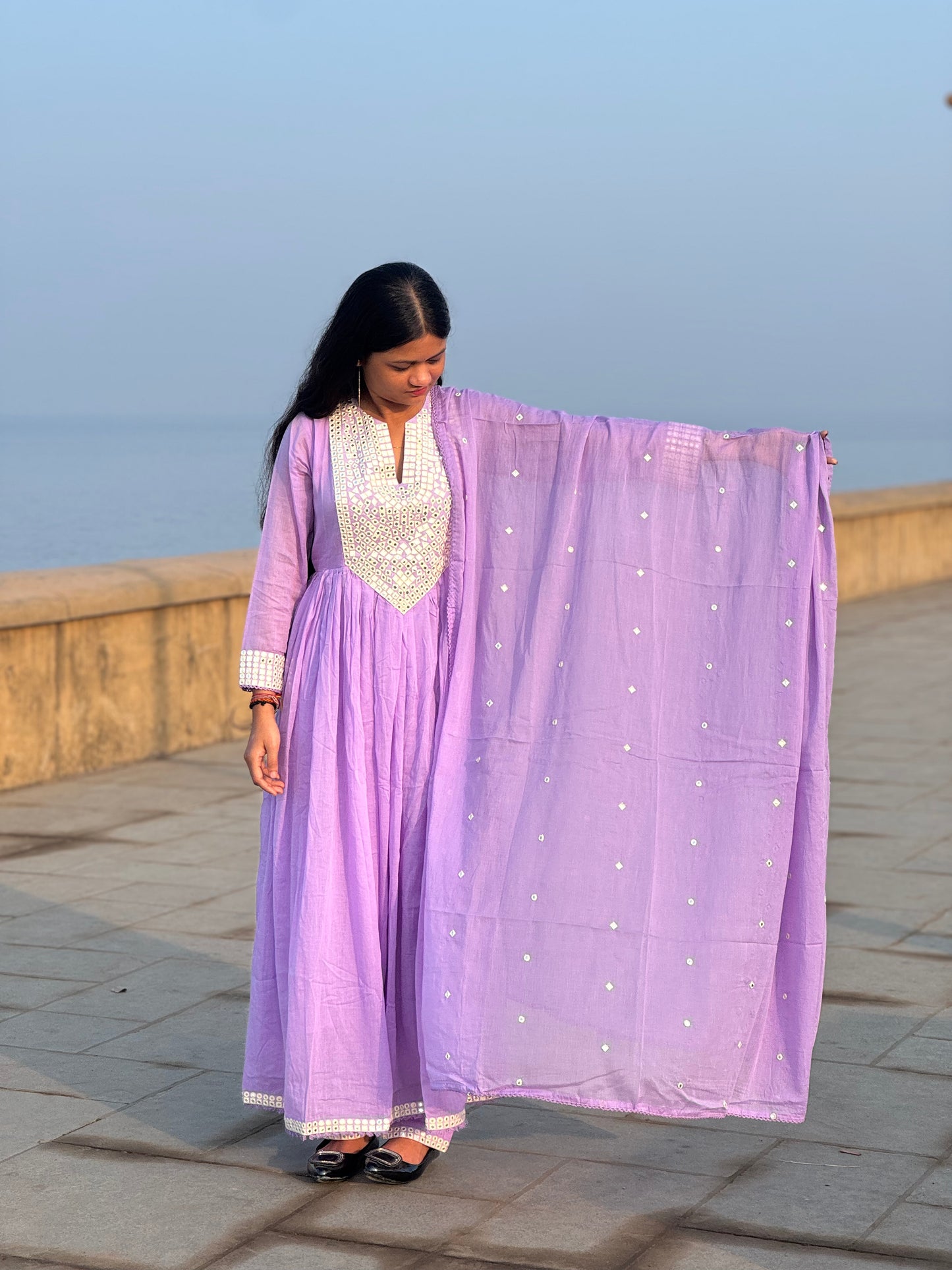 Pure Mul Cotton Anarkali Premium Suit
