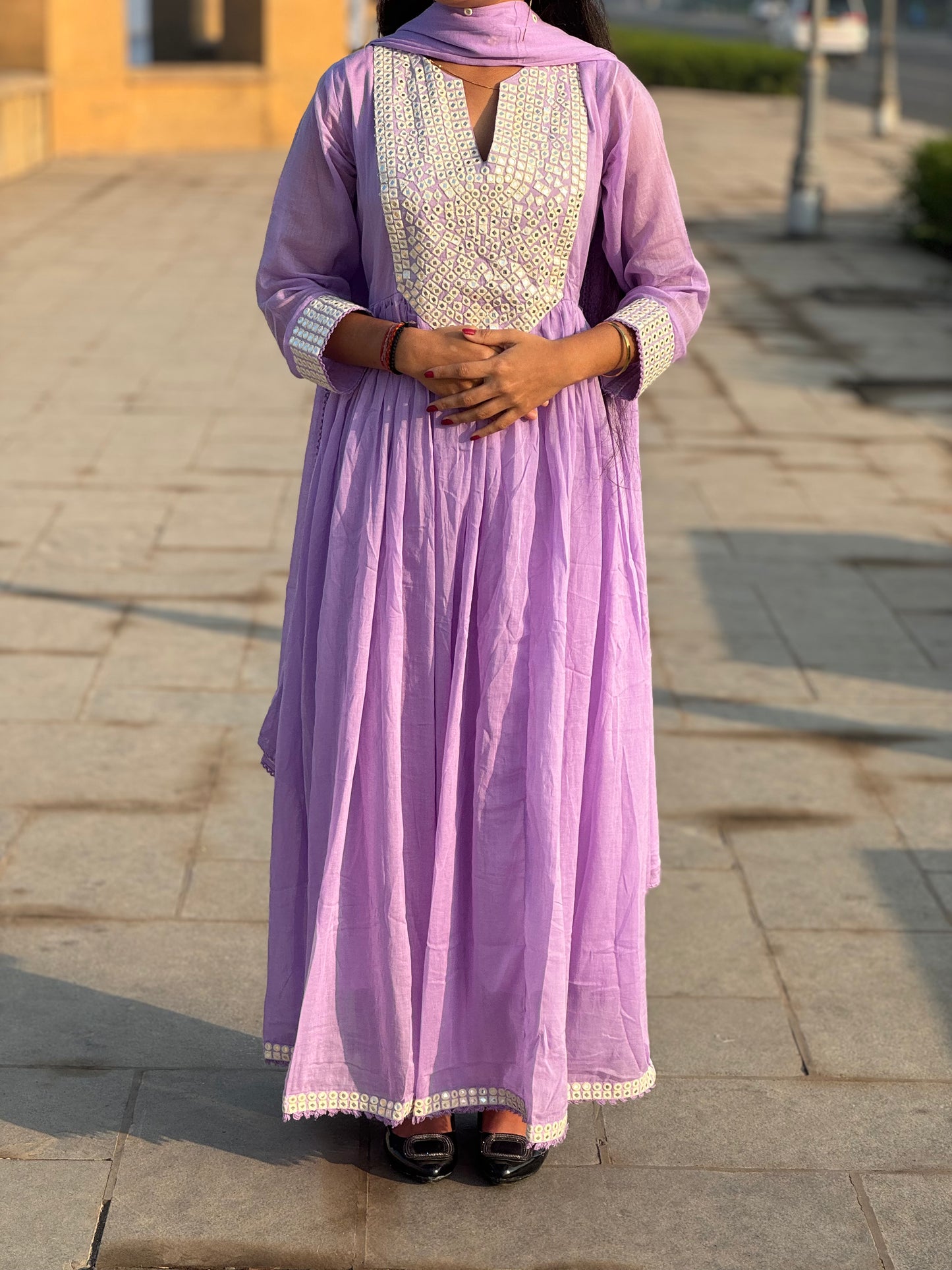 Pure Mul Cotton Anarkali Premium Suit