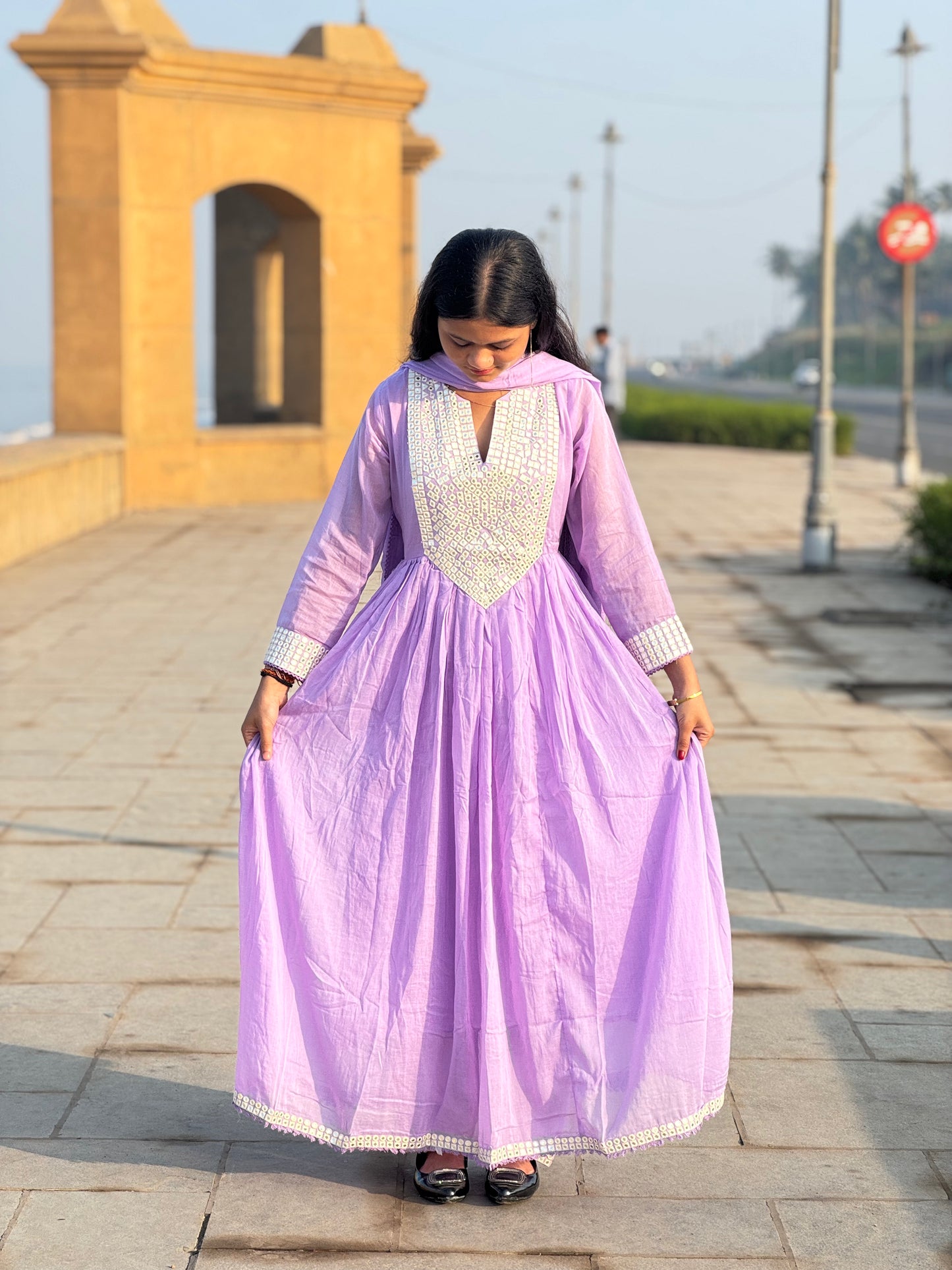 Pure Mul Cotton Anarkali Premium Suit