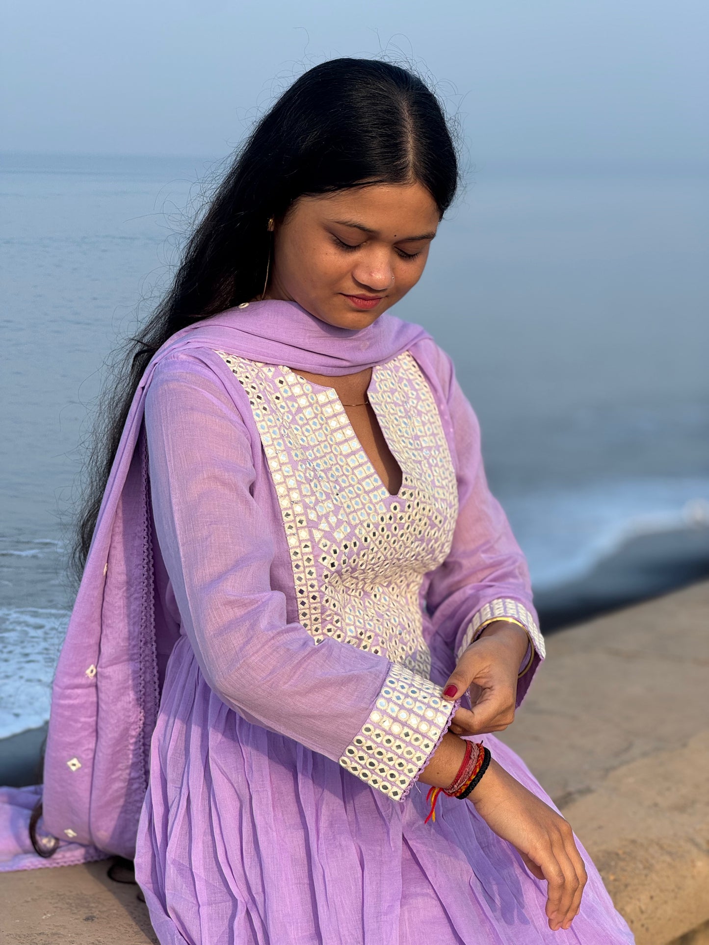 Pure Mul Cotton Anarkali Premium Suit