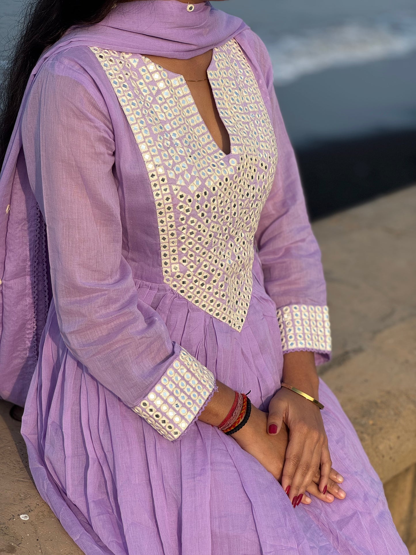 Pure Mul Cotton Anarkali Premium Suit